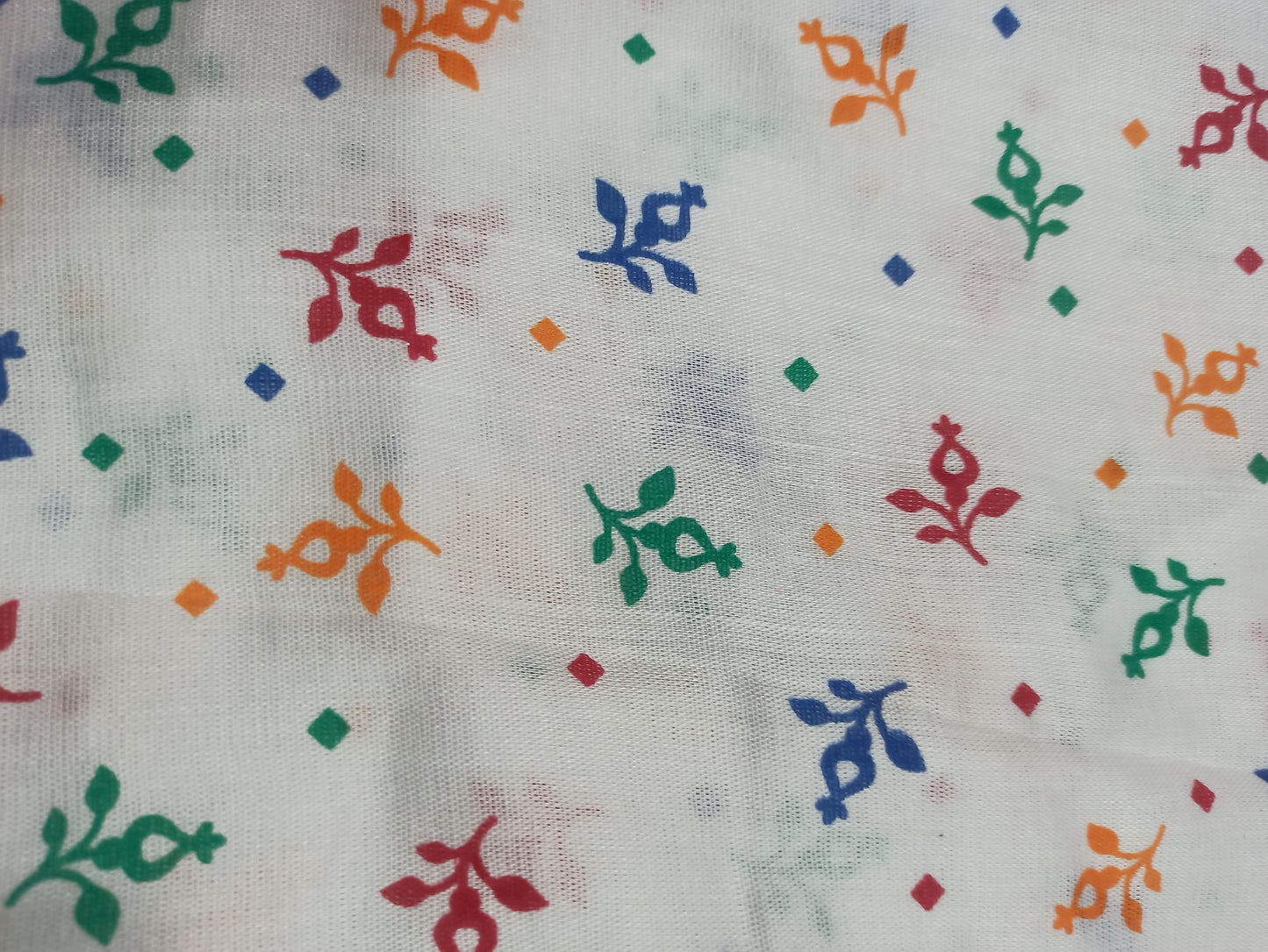 Elegant White Cotton Scarf with Multicolor Floral Print – Soft & Stylish