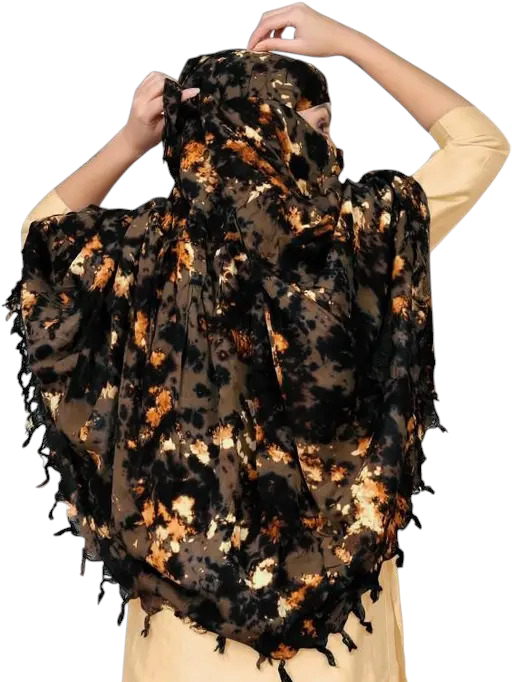 Fouji cotton Scarf (Black)