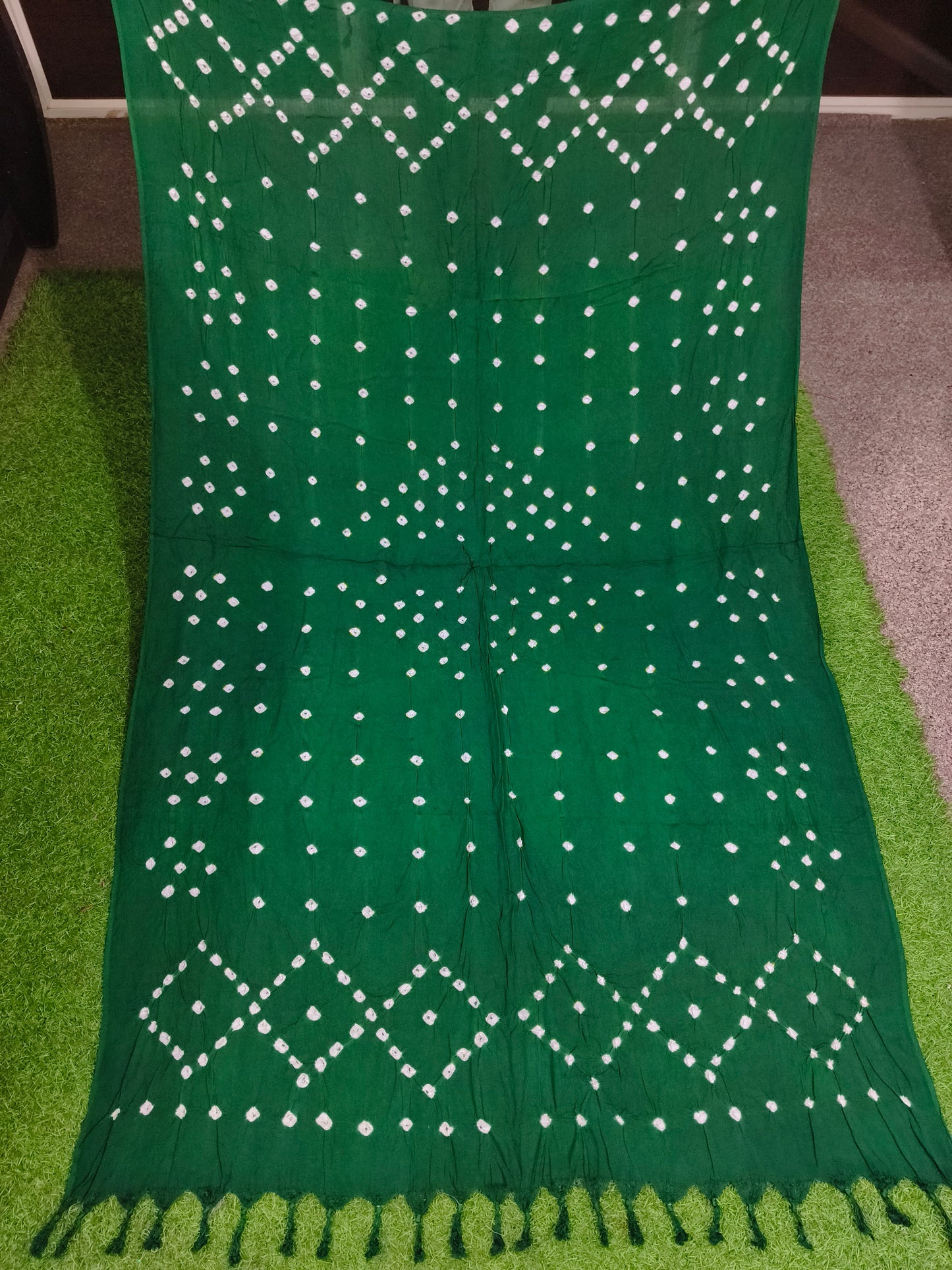 Bandhani Dupatta Green
