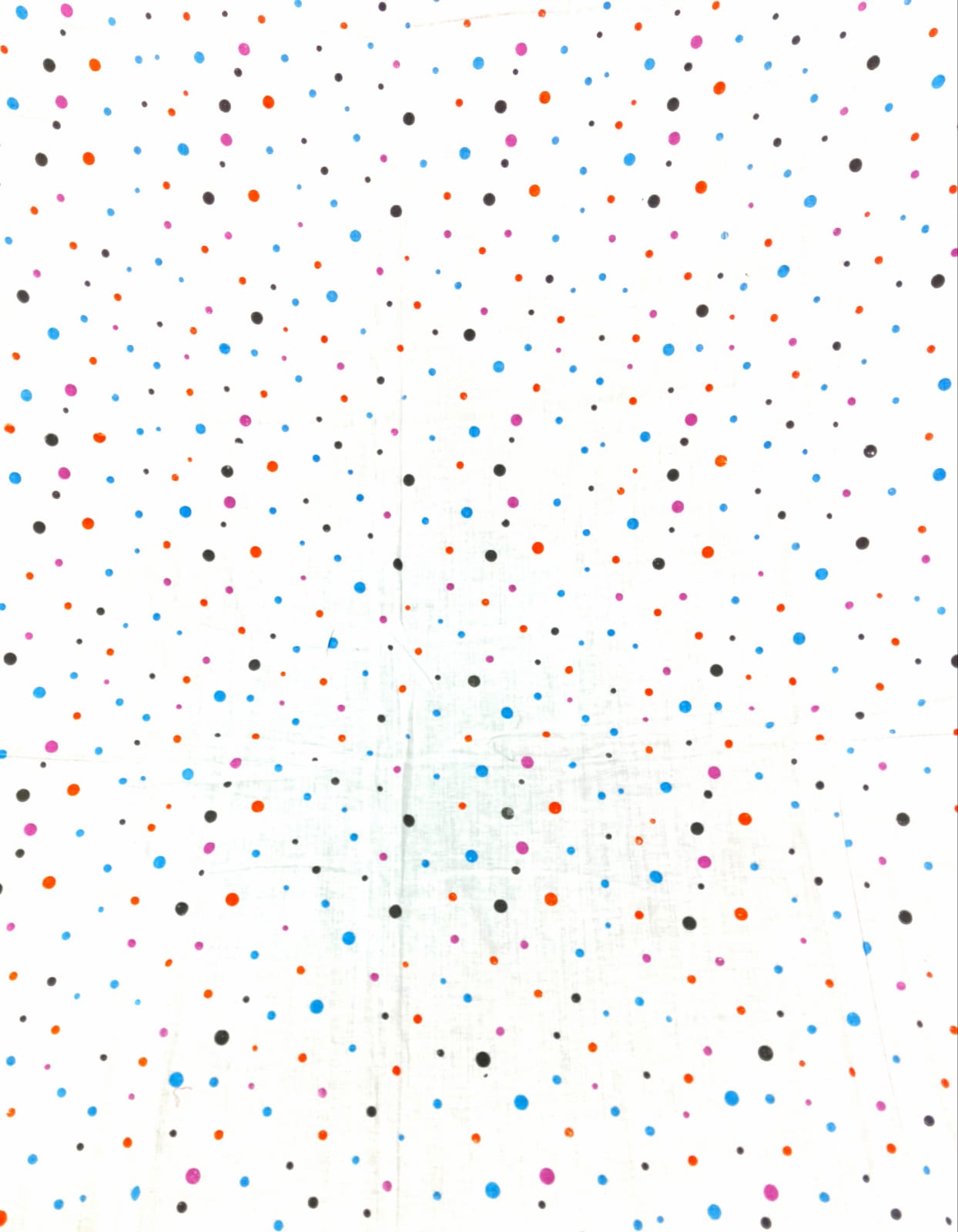Stylish White Cotton Multicolor Polka Dot Print Scarf for Women