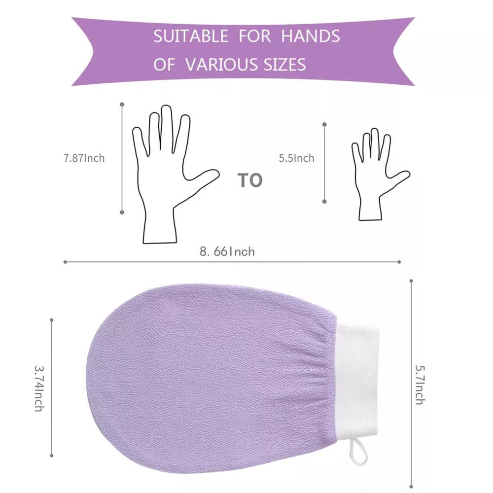 Exfoliating Hand Gloves Purple