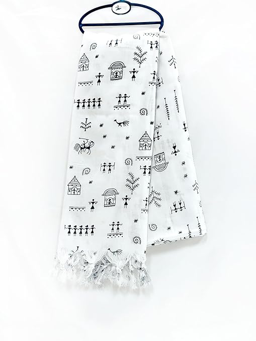 White Dupatta Dhingali
