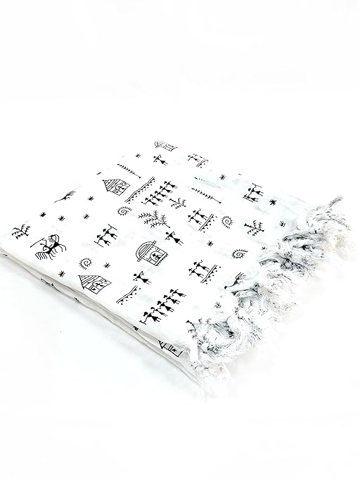 White Dupatta Dhingali