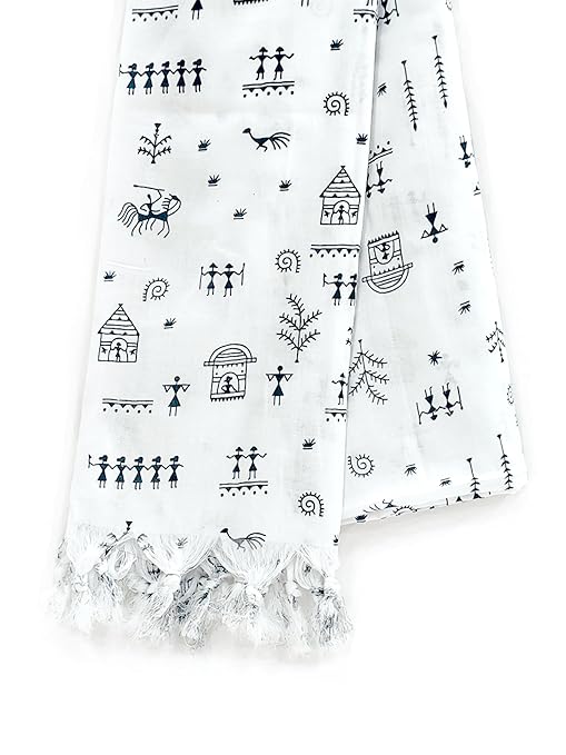 White Dupatta Dhingali