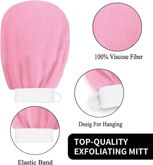 Exfoliating Hand Gloves Pink