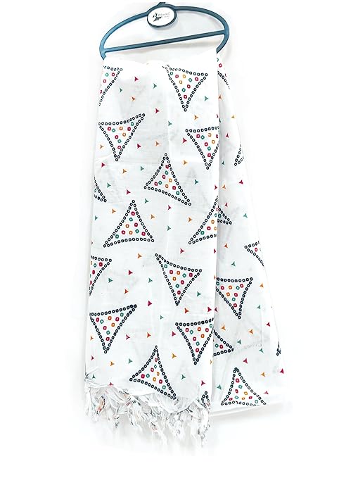 White Dupatta Triangle