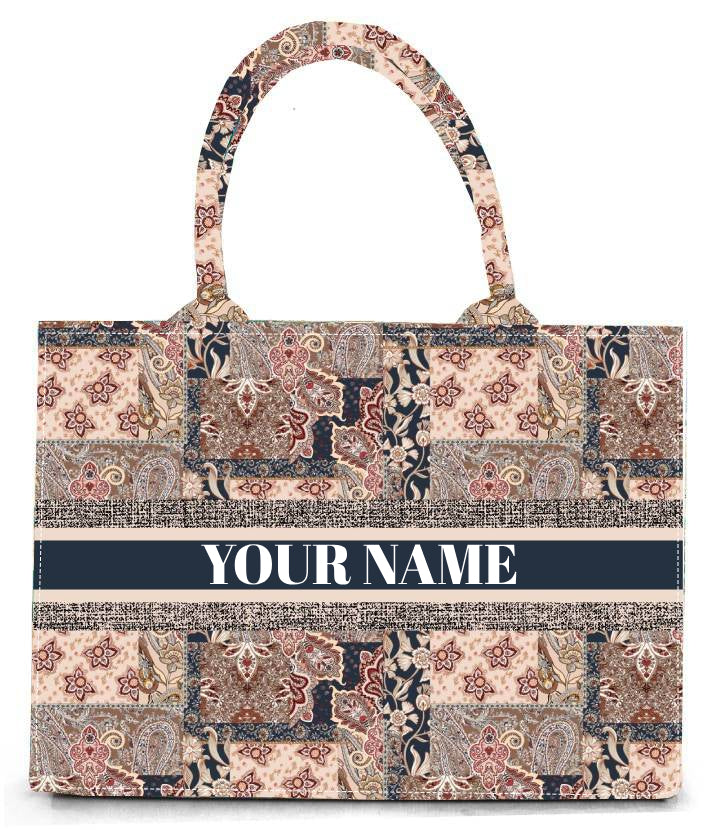 Premium Digital Print Ethnic Tote Hand Bag Custom Printed Accessories Fashion with Ethnic & Contemporary Designs