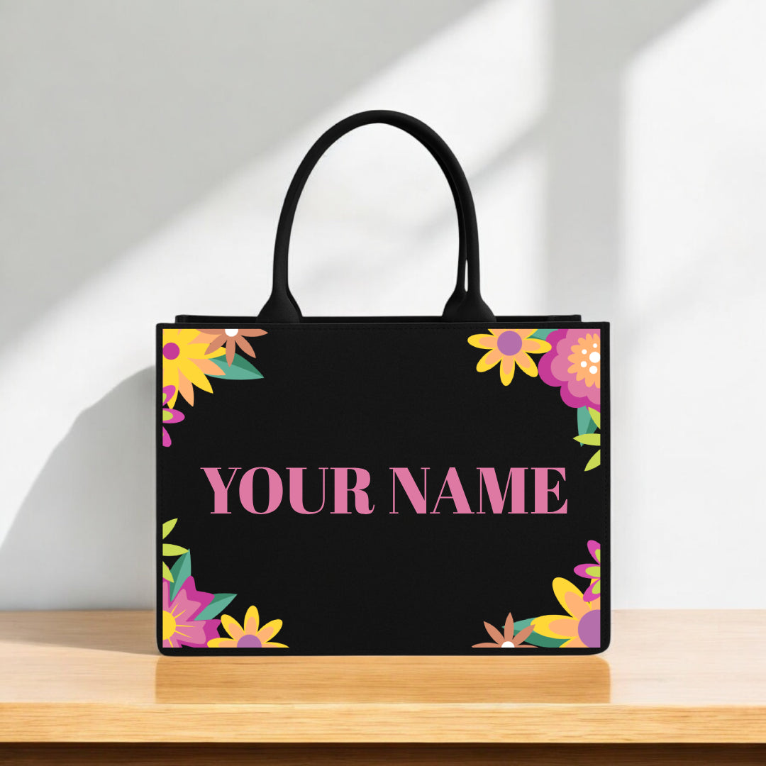 Custom Floral Tote Bags Accessories Designed to Bloom with Your Name