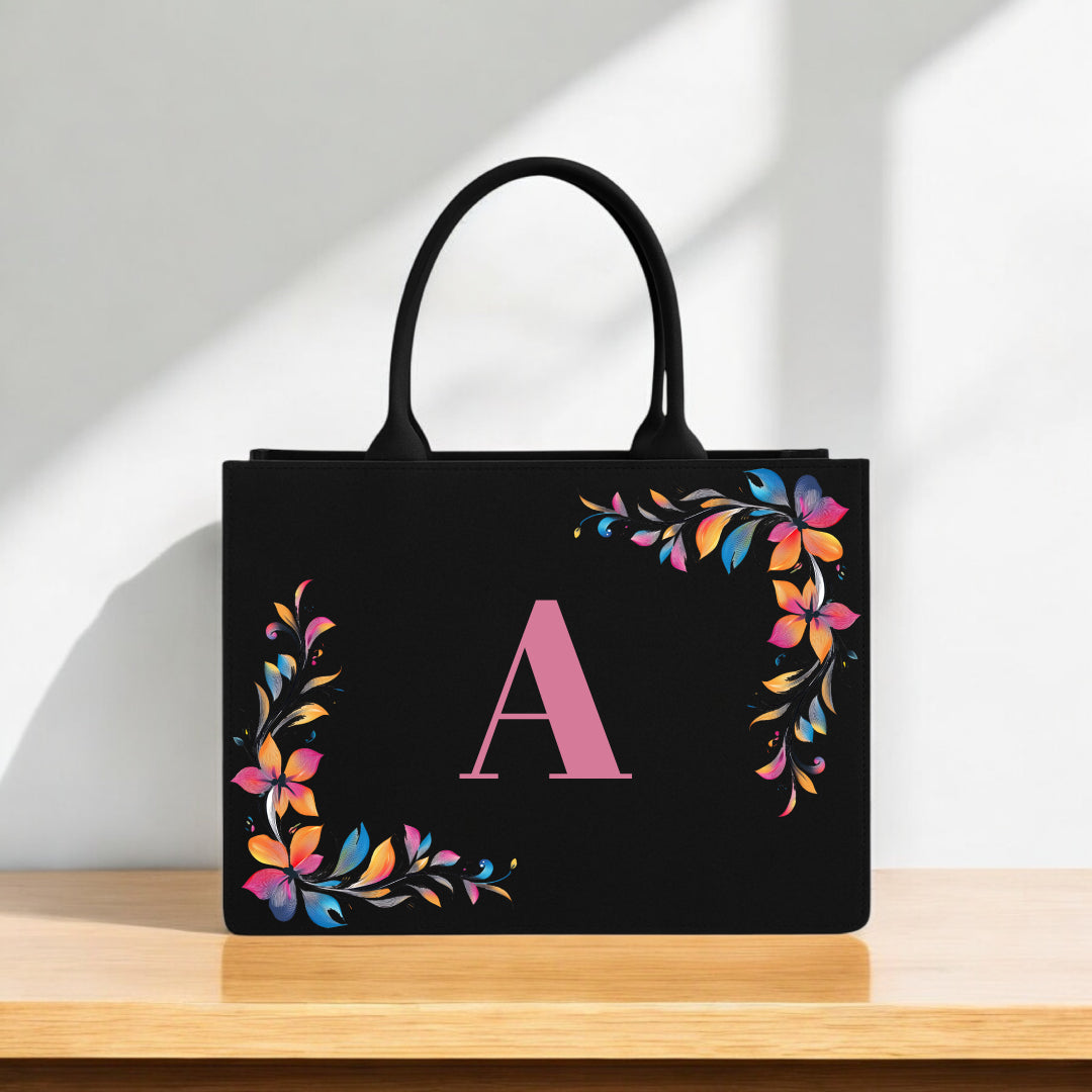 Elegant Tote Bags with Floral Custom Daily Carry Bags for Women Who Love Art, Identity & Functionality