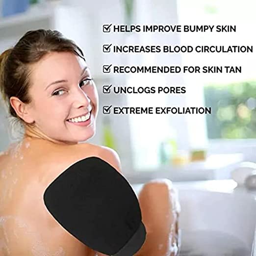 Exfoliating Hand Gloves Black