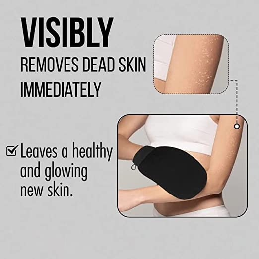 Exfoliating Hand Gloves Black
