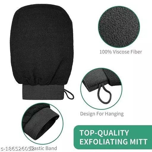 Exfoliating Hand Gloves Black