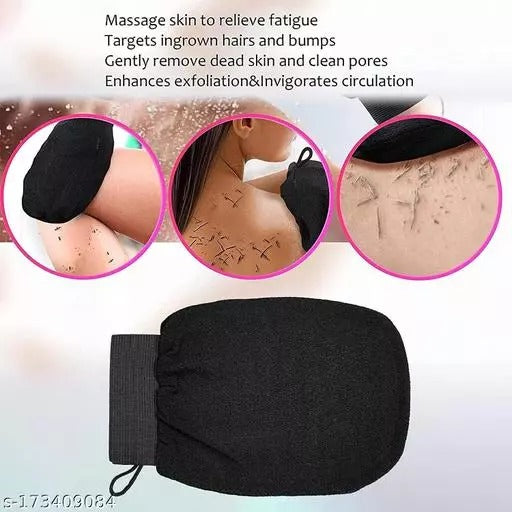 Exfoliating Hand Gloves Black