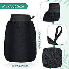 Exfoliating Hand Gloves Black
