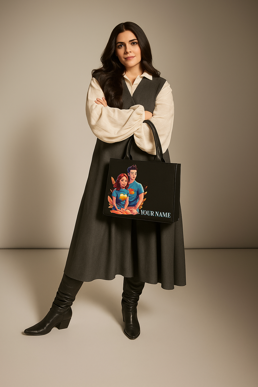 Custom Love Themed Couple Tote Bag Personalized Print
