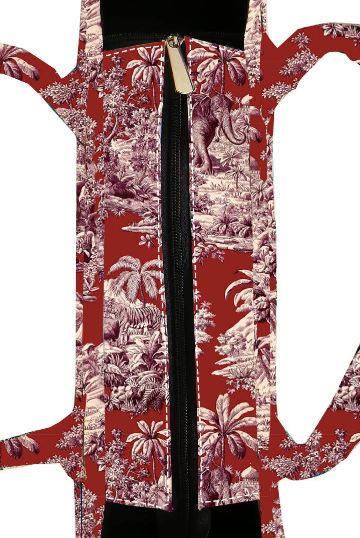 Luxury Canvas Tote Bag with Vintage Safari Elephant Print