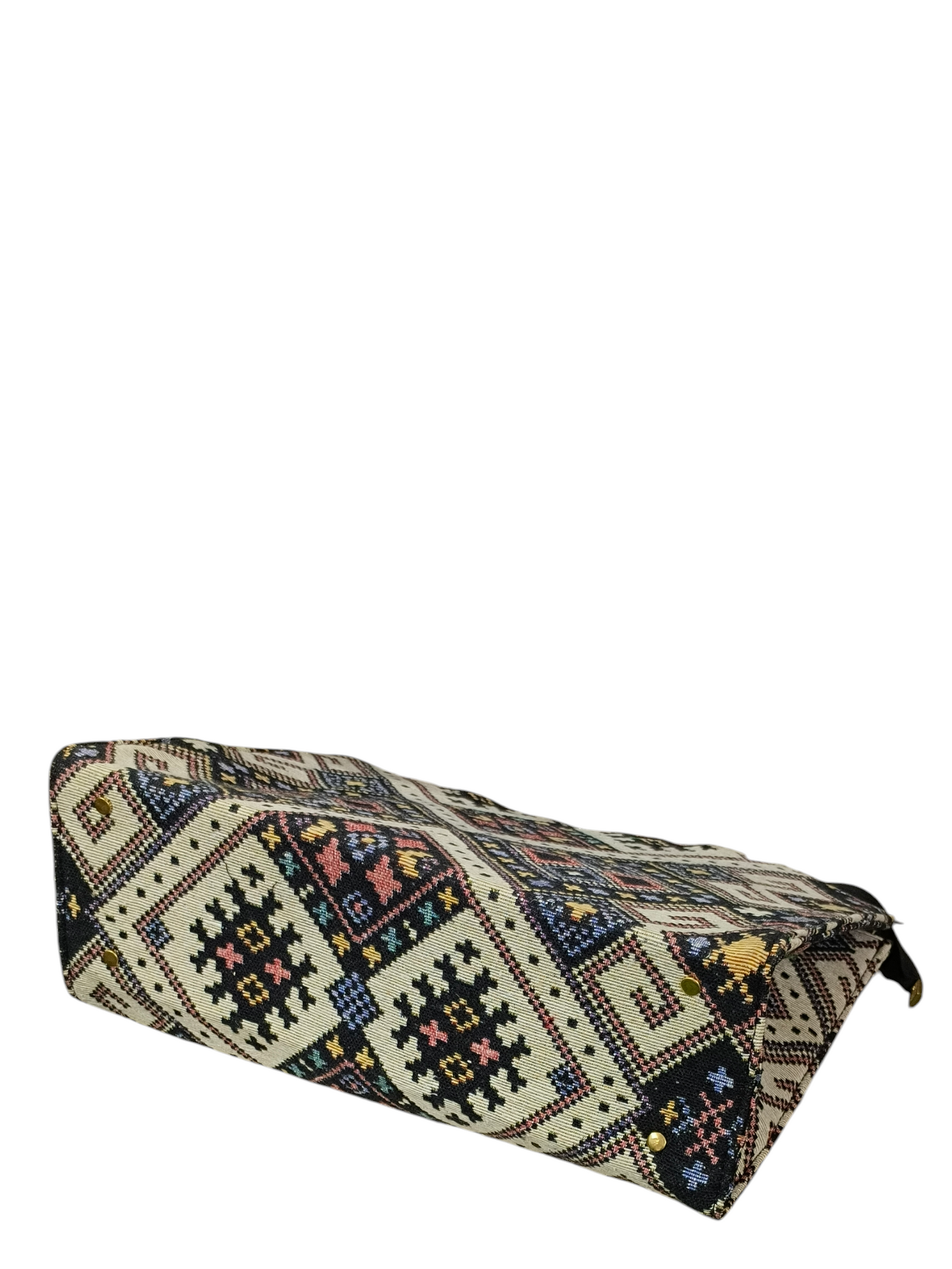 Premium Jacquard Printed Tote Bag for Women | Ethnic Geometric Pattern Handbag | 14"x11" Stylish Shoulder Bag | Durable Fabric Carry Bag for Daily Use, Shopping & Office