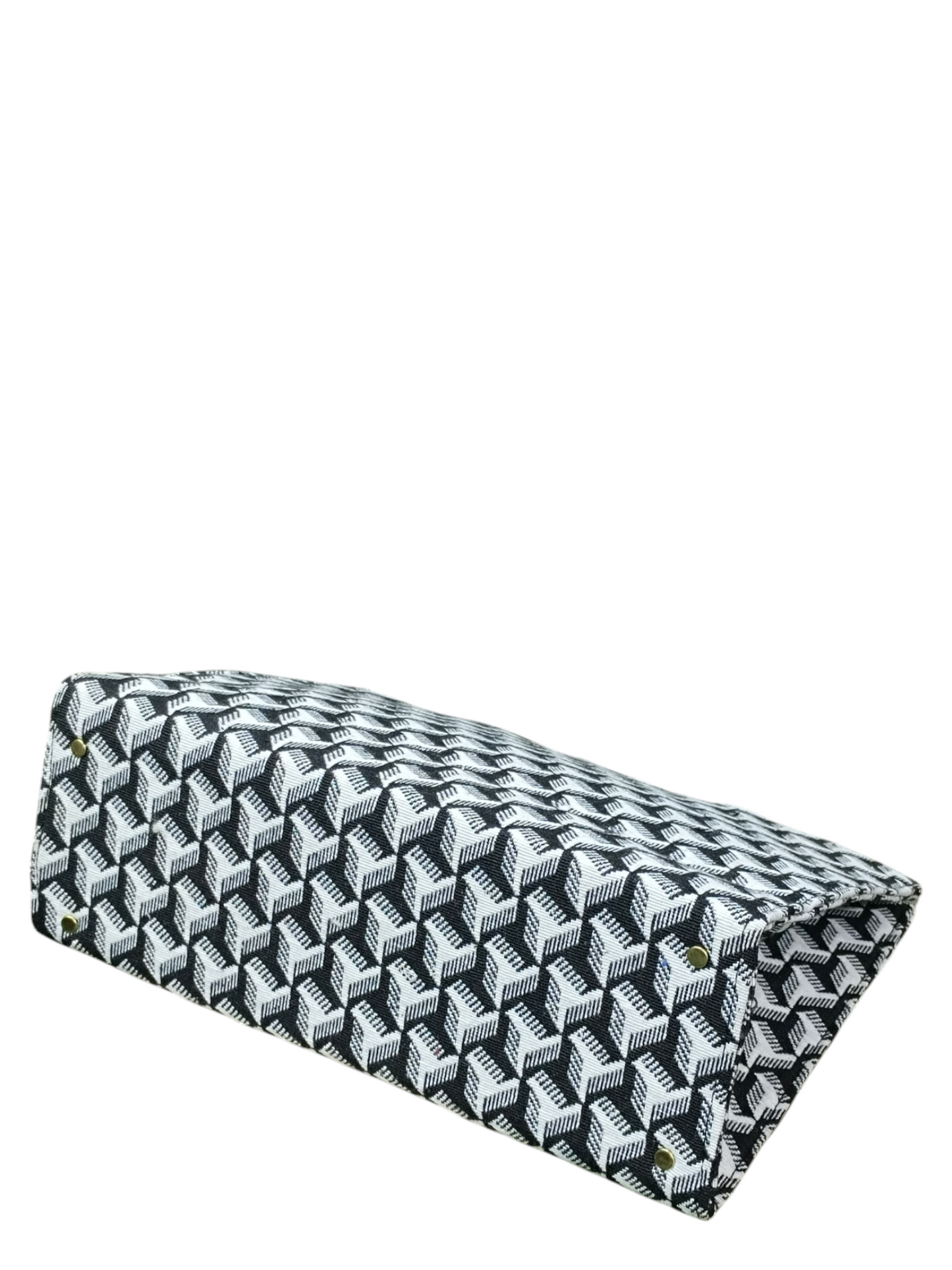 Elegant 11x14 Inch Black & White Jacquard Tote Bag – Premium Everyday Handbag