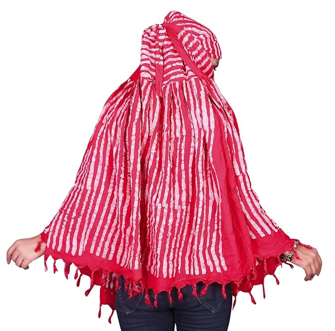 Traditional Lehariya Hand-Dyed Scarf for Women
