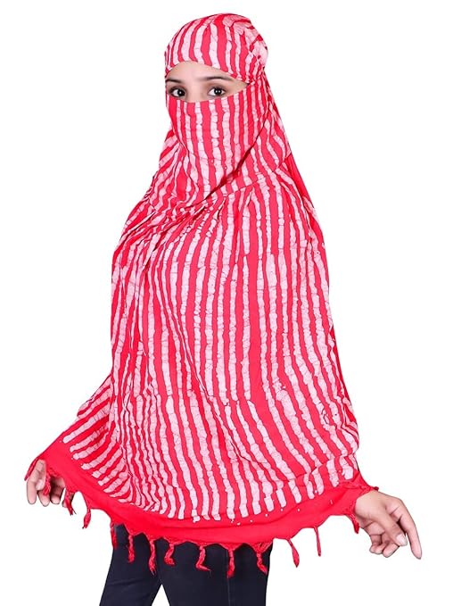 Traditional Lehariya Hand-Dyed Scarf for Women