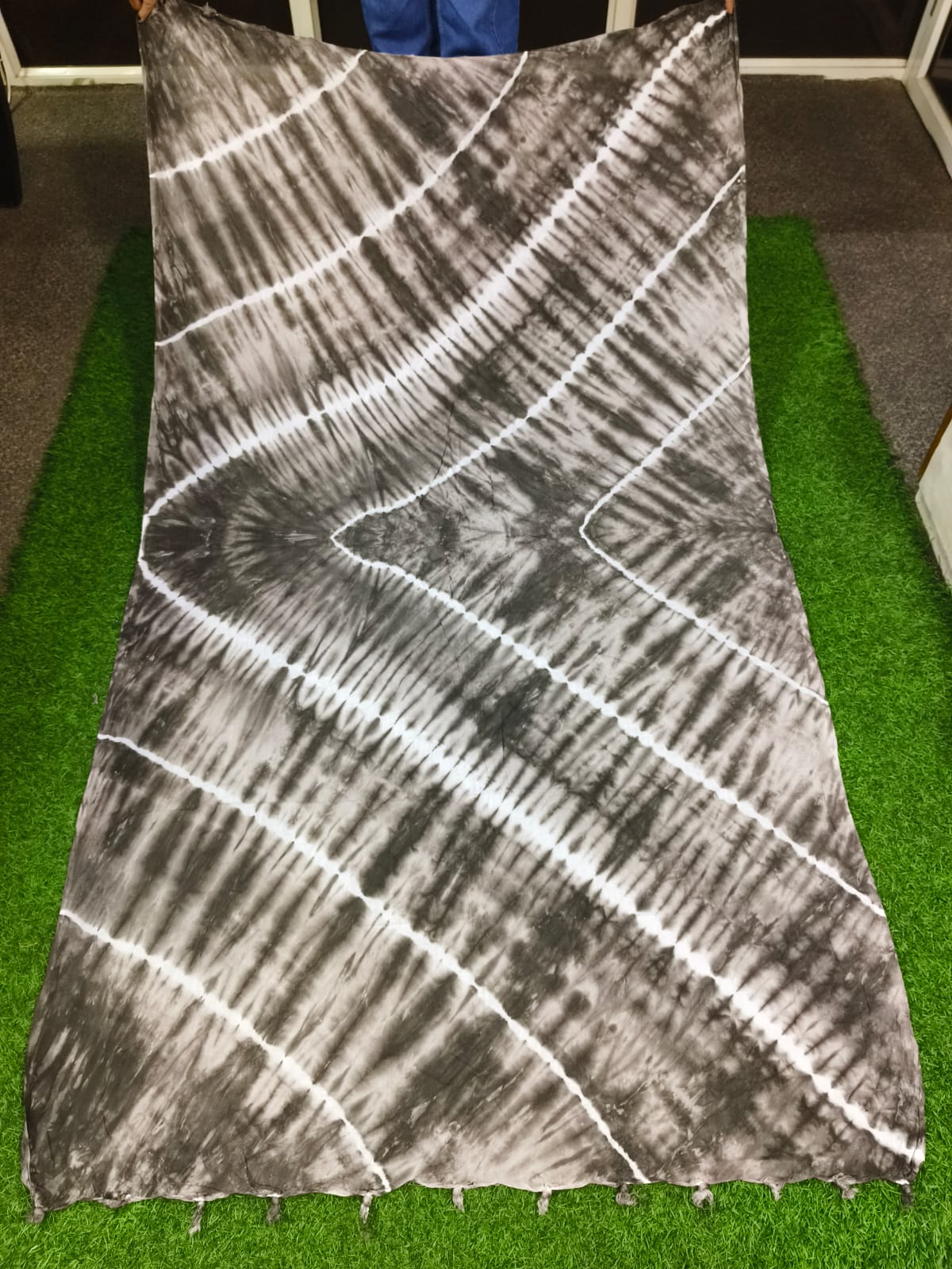 Lining Printing Dupatta Mehndi