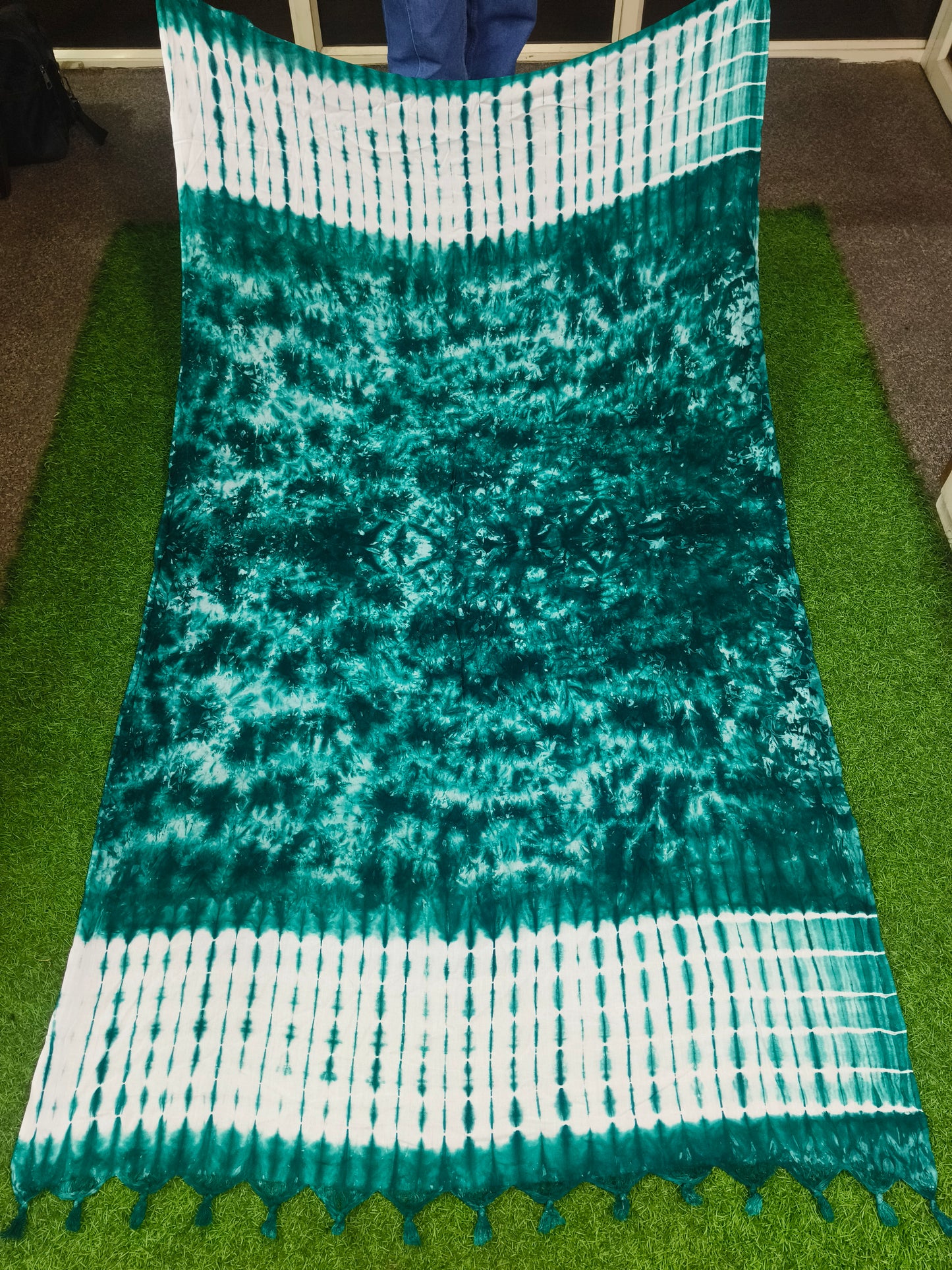 Smoke Printing Dupatta C-Green