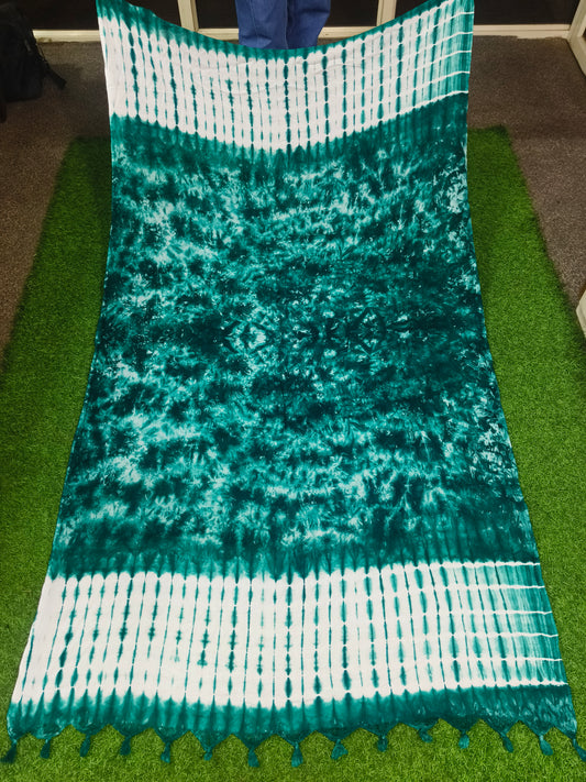 Smoke Printing Dupatta C-Green