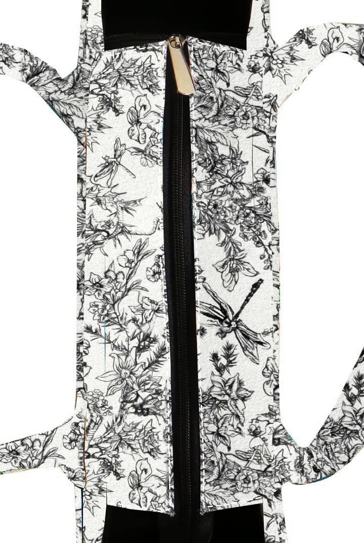 Elegant Safari-Inspired Tote Bag with Black and White Wildlife Print Large Canvas Shoulder Handbag