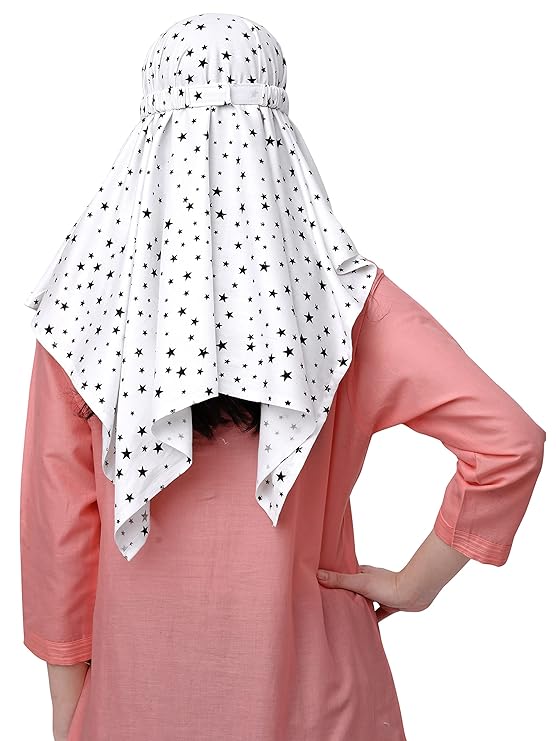 Trendy Black & White Printed Cotton Short Scarf – Stylish & Comfortable