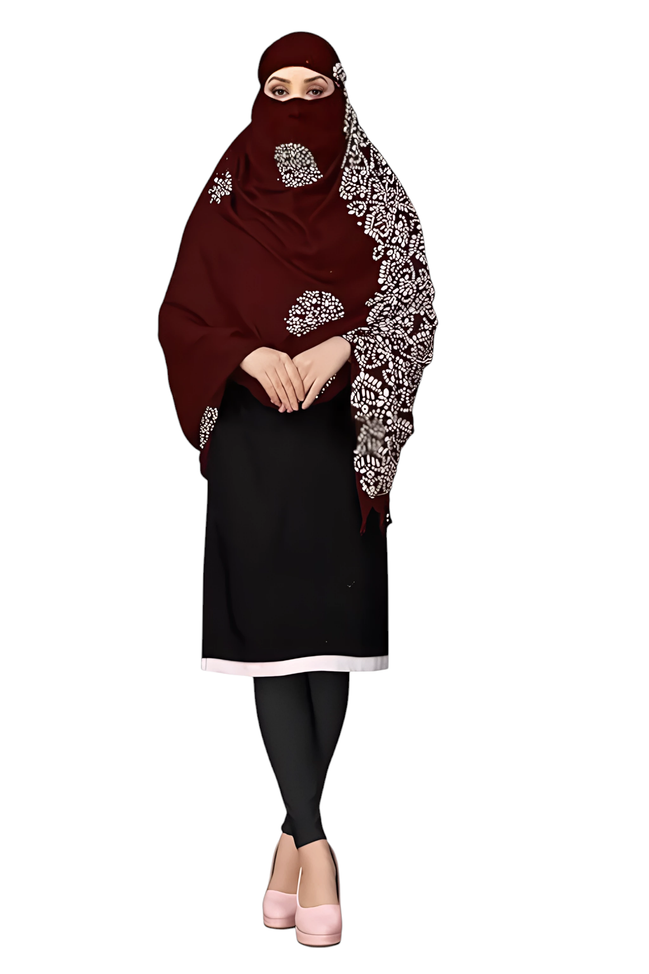 Wex Batik Maroon Dupatta