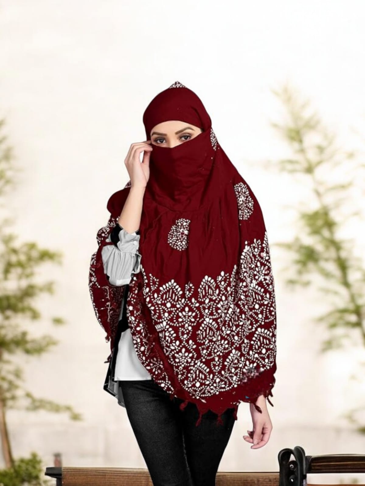 Wex Batik Scarf (Maroon)