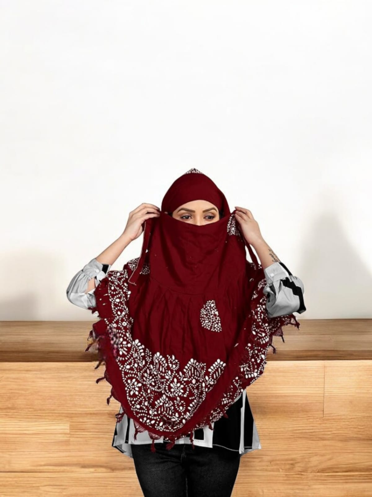 Wex Batik Scarf (Maroon)
