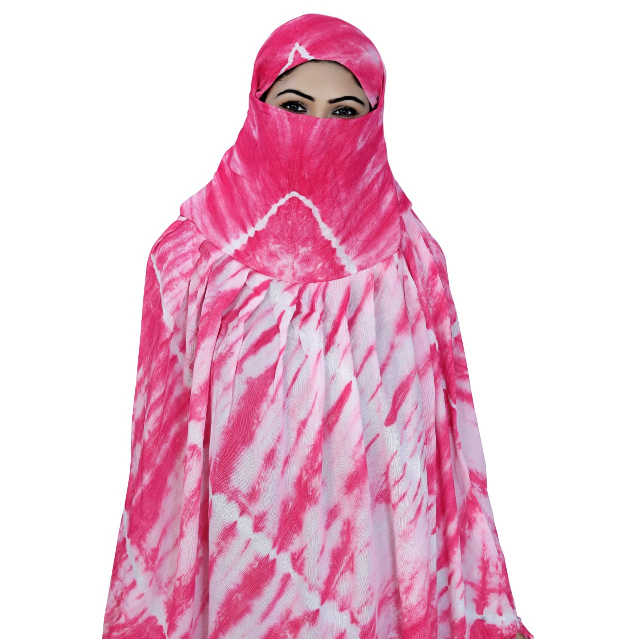 Smoke Printing Scarf Pink