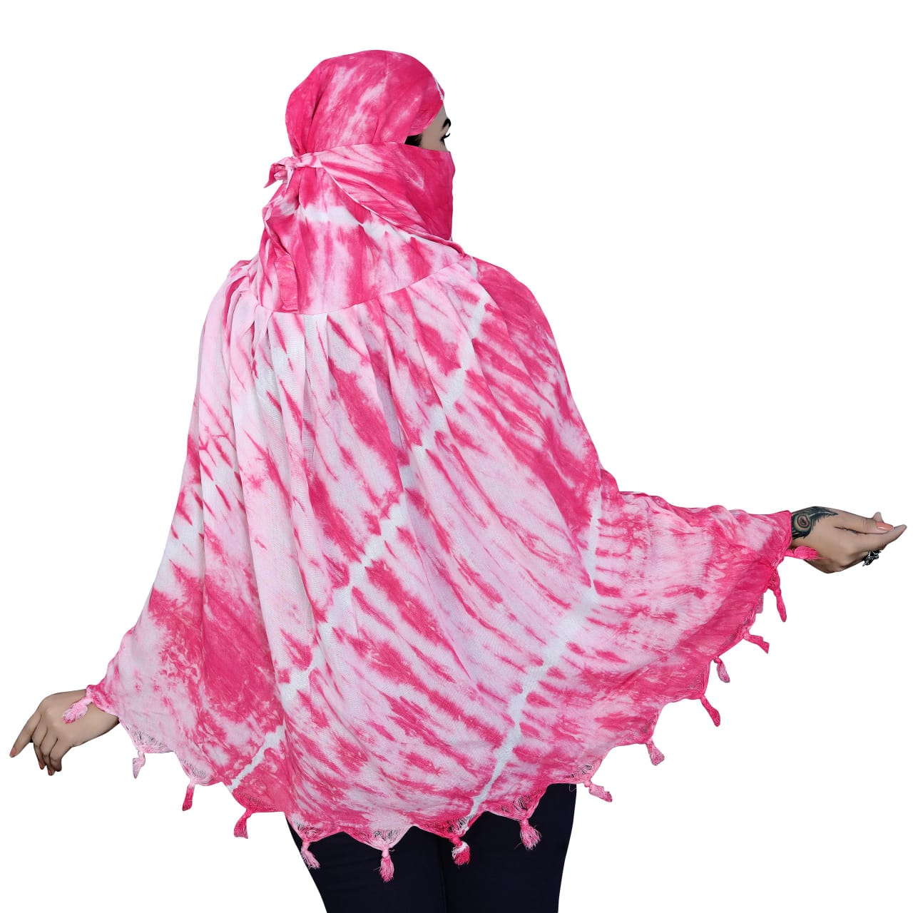 Smoke Printing Scarf Pink