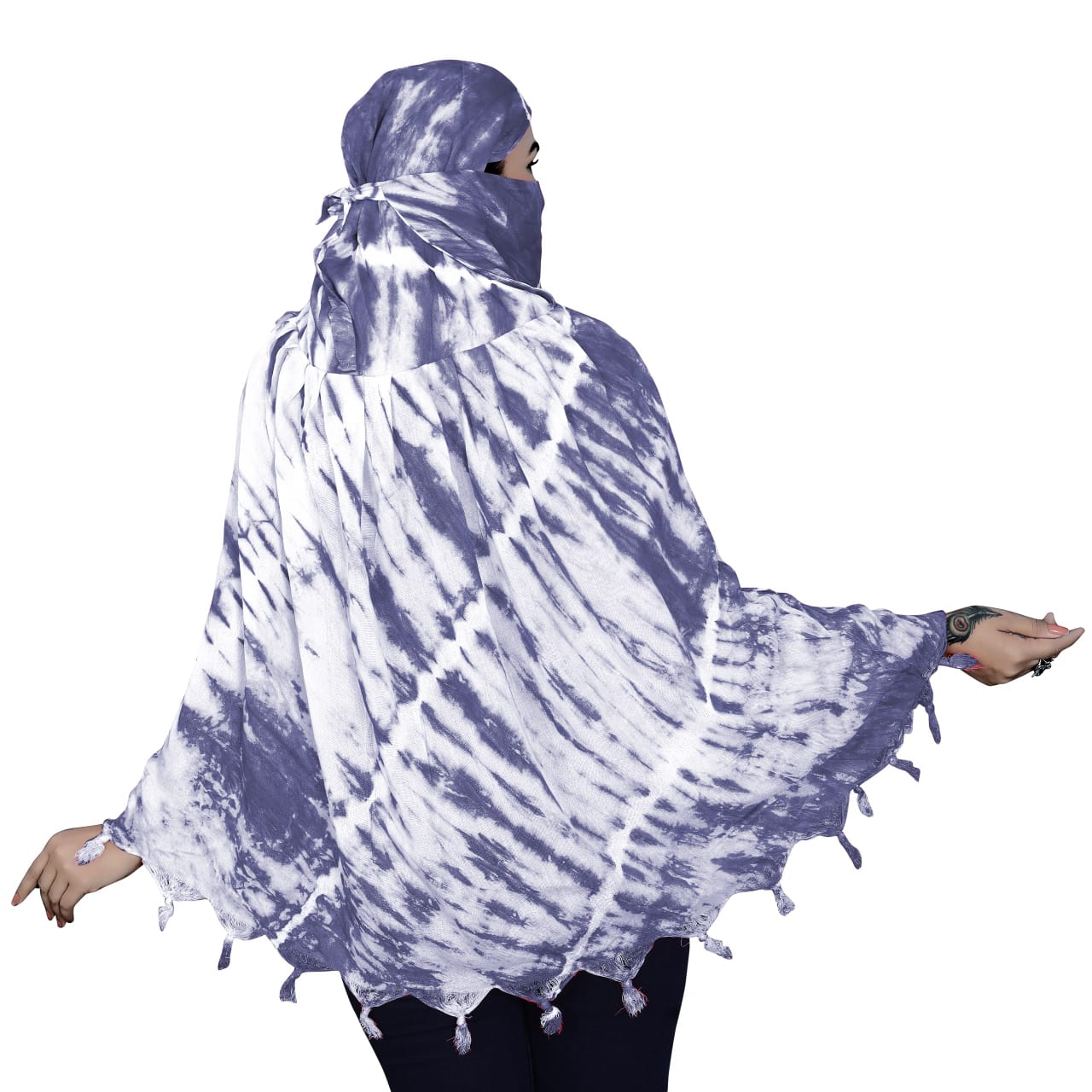Smoke Printing Scarf Purple
