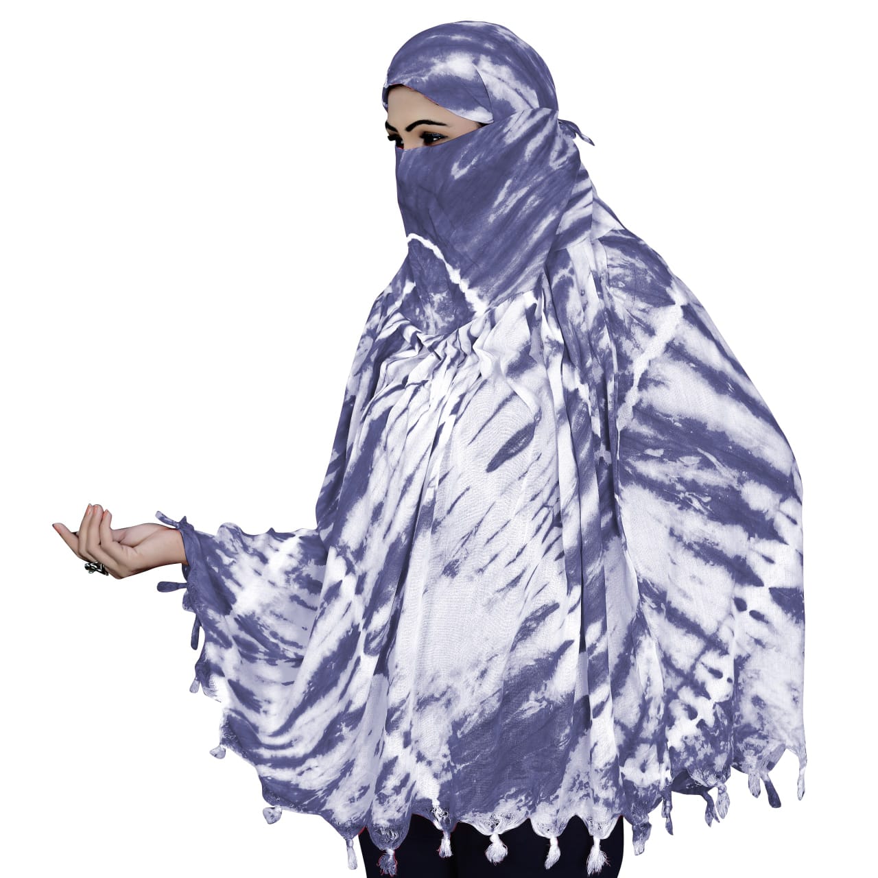 Smoke Printing Scarf Purple
