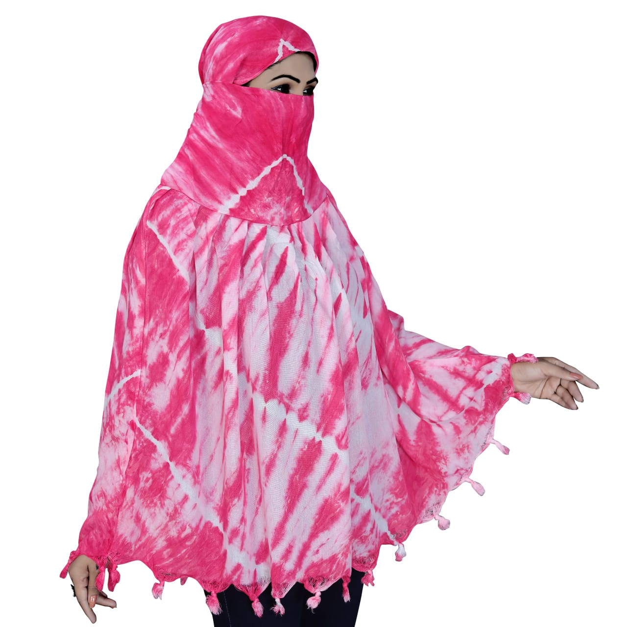 Smoke Printing Scarf Pink