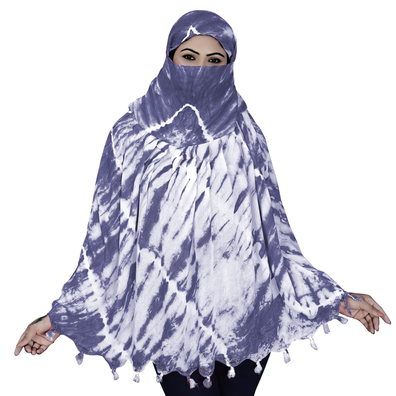 Smoke Printing Scarf Purple