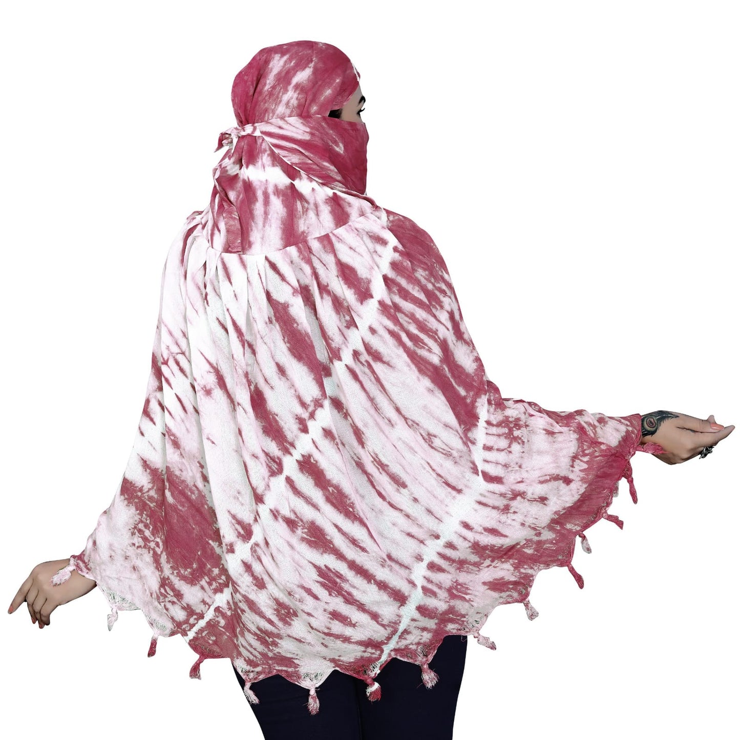 Smoke Printing Scarf Maroon