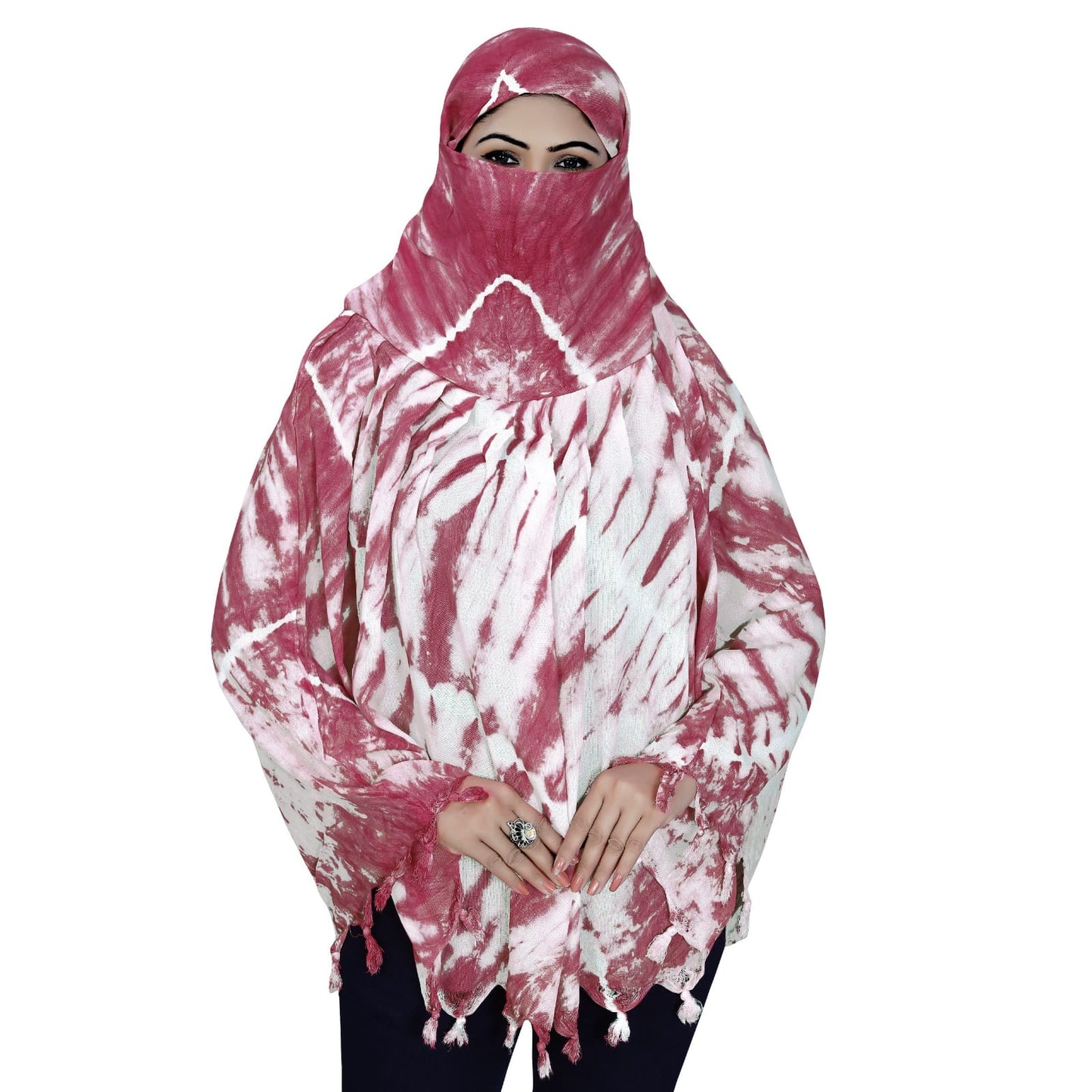 Smoke Printing Scarf Maroon