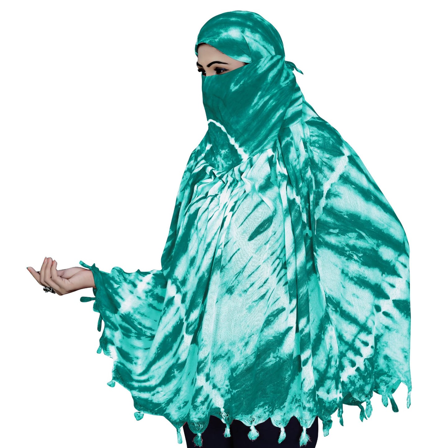 Smoke Printing Scarf C-Green