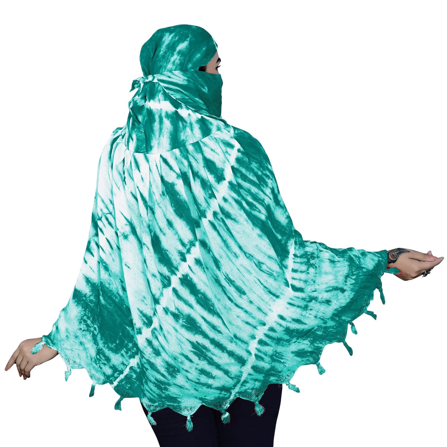 Smoke Printing Scarf C-Green