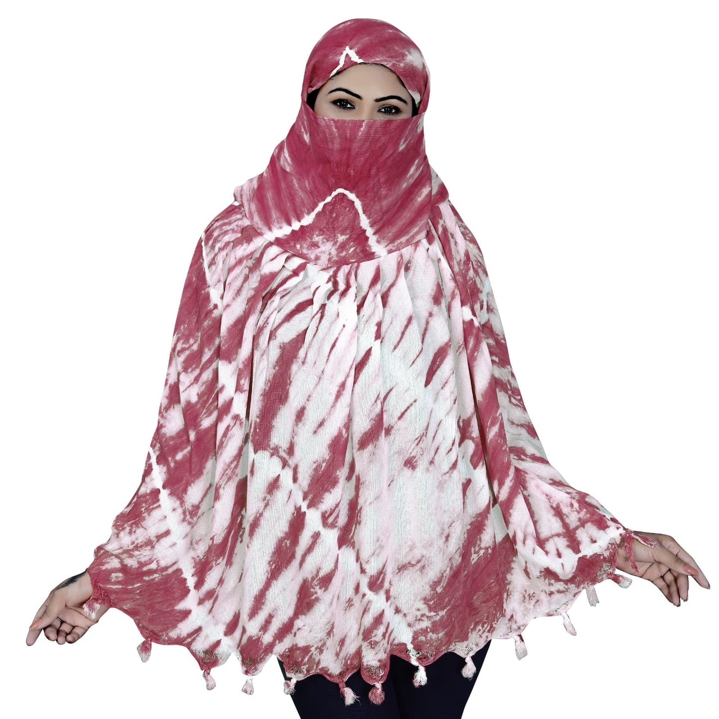 Smoke Printing Scarf Maroon