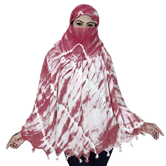 Smoke Printing Scarf Maroon