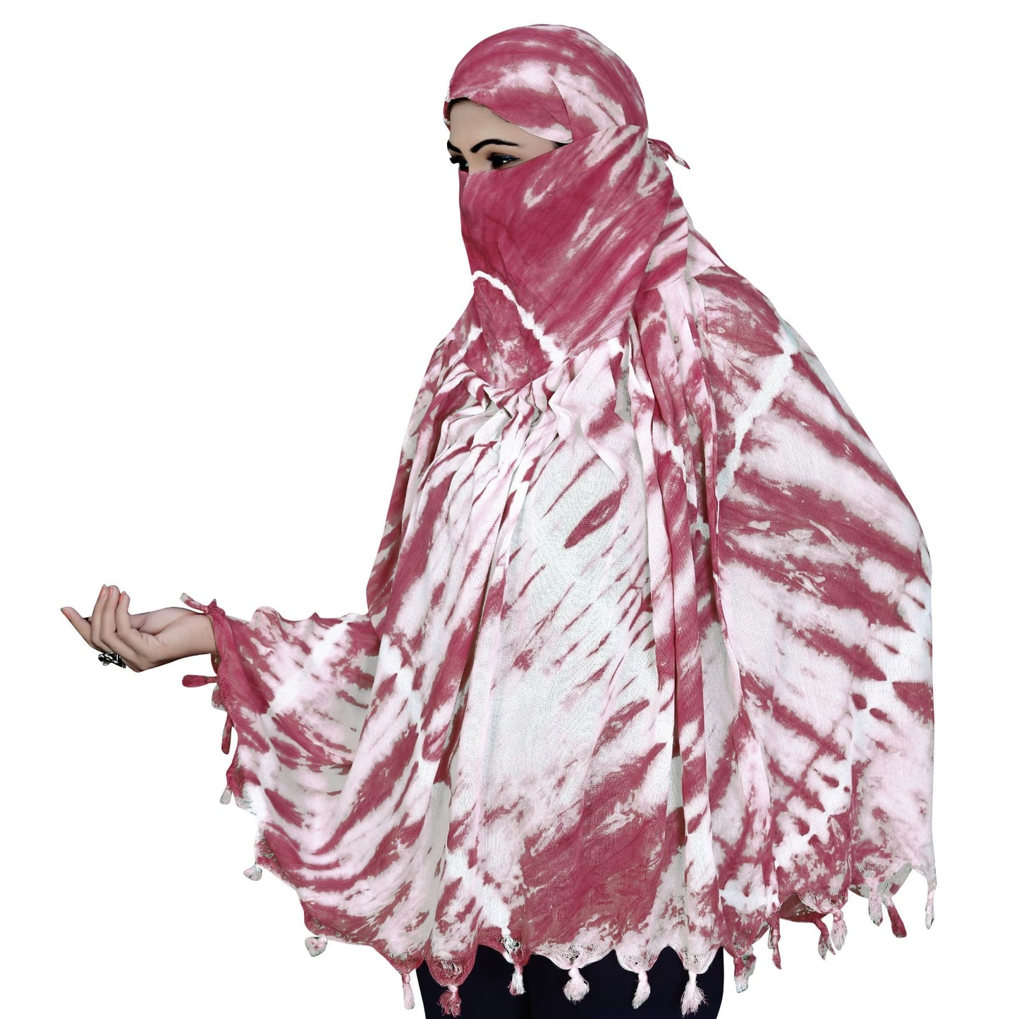 Smoke Printing Scarf Maroon