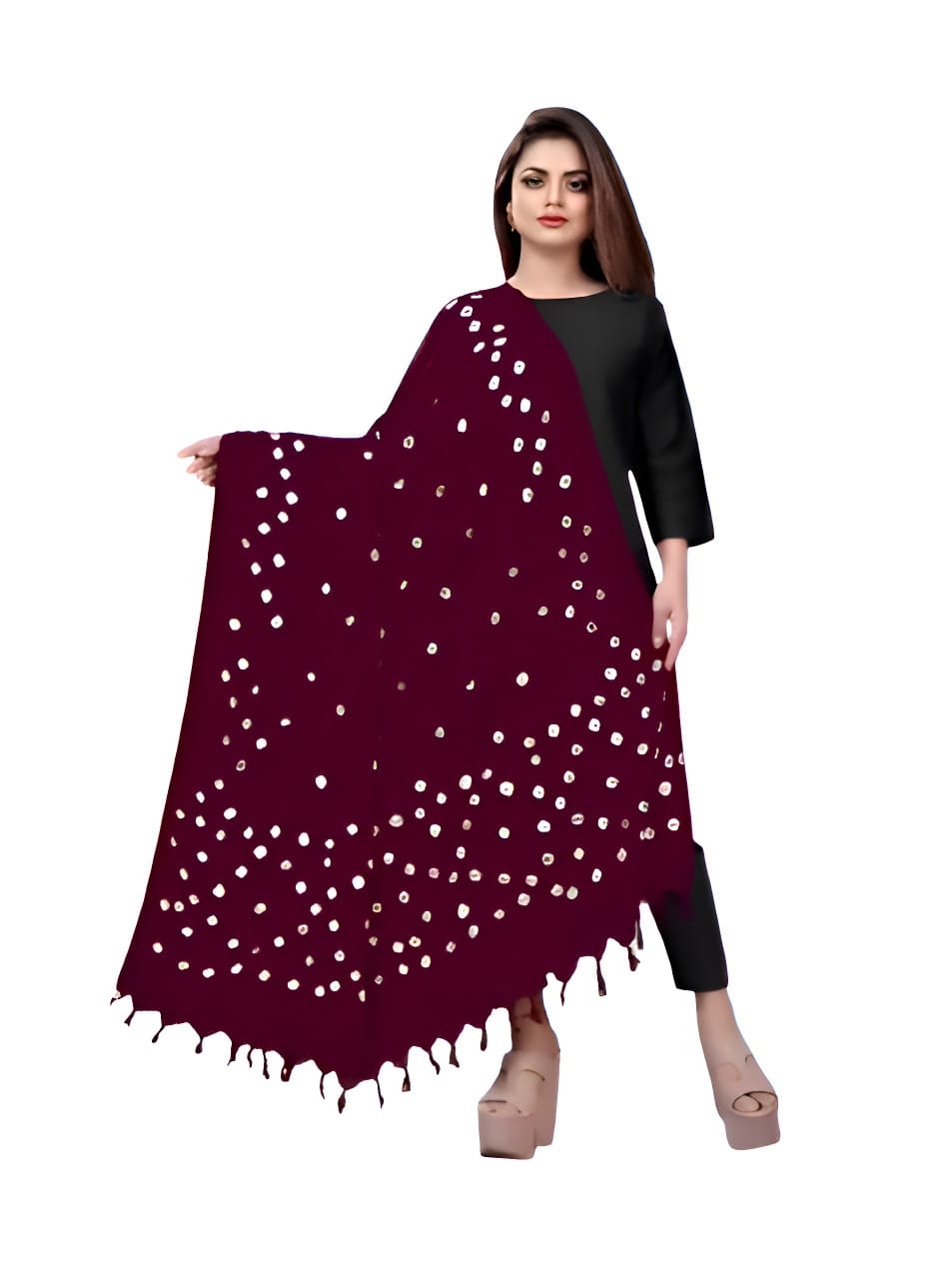Bandhani Dupatta Maroon