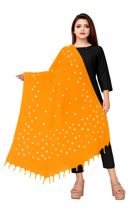 Bandhani Dupatta Yellow