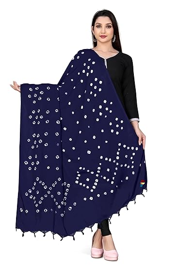 Bandhani Dupatta Navy Blue