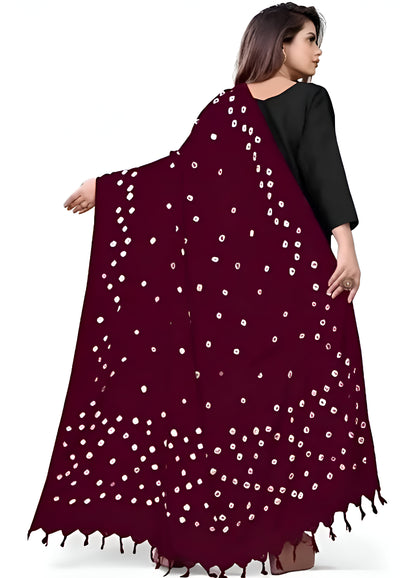 Bandhani Dupatta Maroon