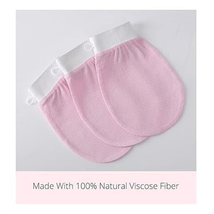 Exfoliating Hand Gloves Pink